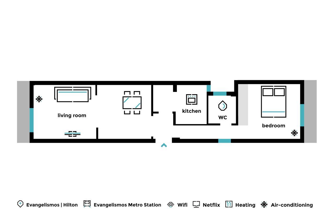 Urban Chic 1Bd Apartment In Hilton District By Upstreet Athen Eksteriør bilde